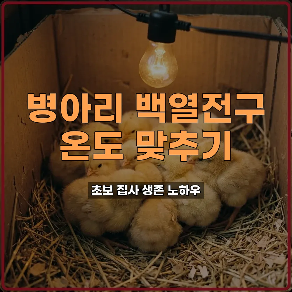 병아리 백열전구 육추 온도