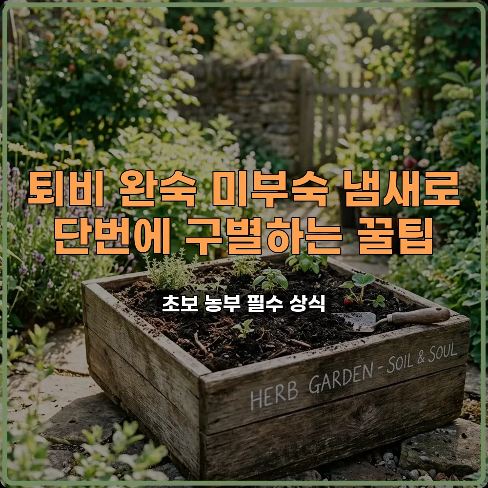 퇴비 완숙 미부숙 냄새