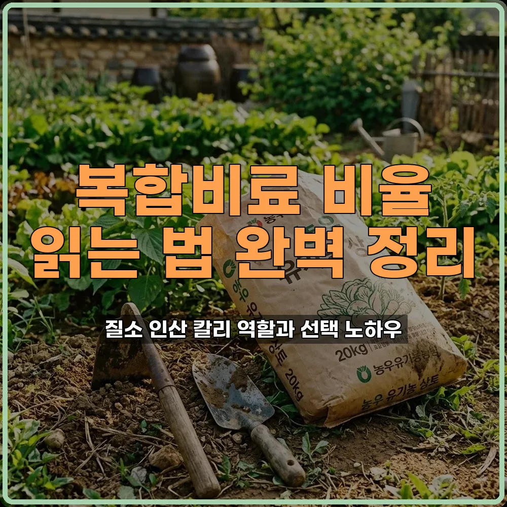 복합비료 질소 인산 칼리 비율 읽는 법