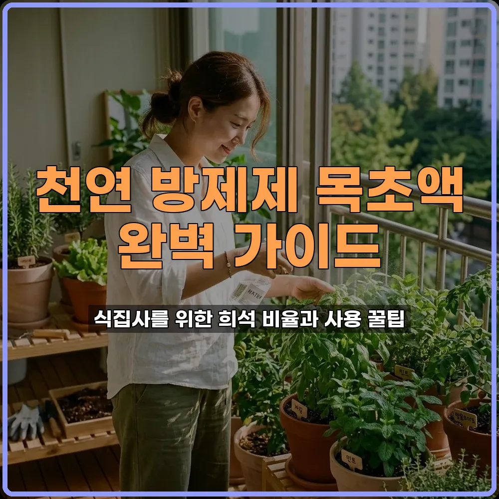 친환경 목초액 희석해서 병해충 방제