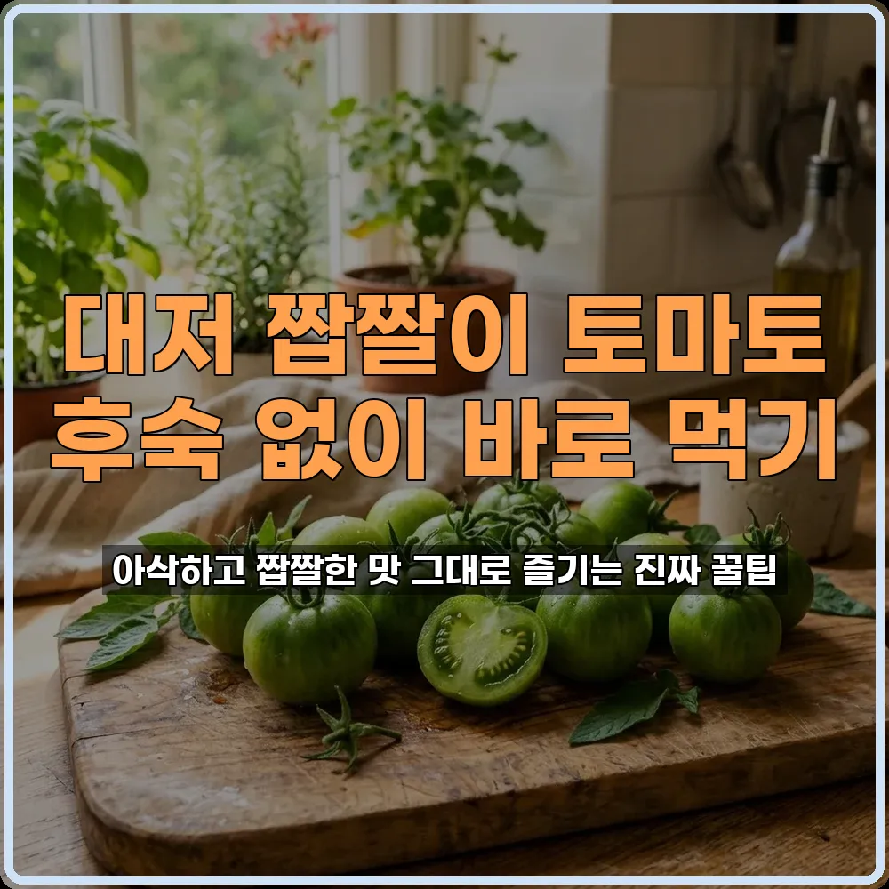 대저 짭짤이 토마토 후숙 없이 바로 먹기