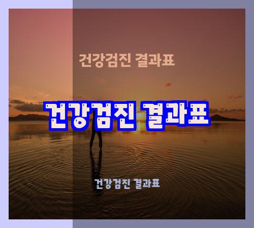 건강검진 결과표