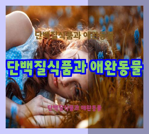 단백질식품과 애완동물