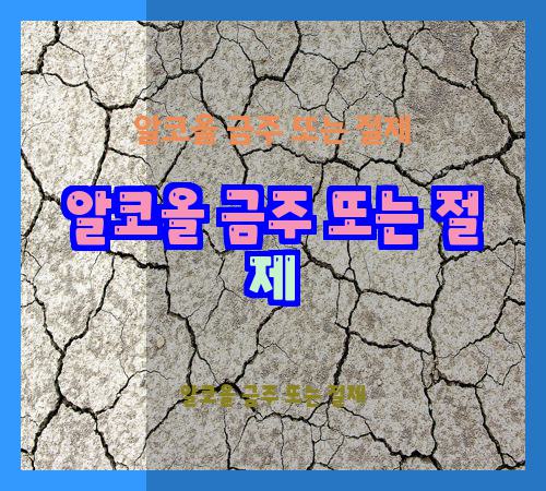 알코올 금주 또는 절제