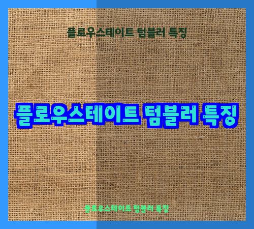플로우스테이트 텀블러 특징