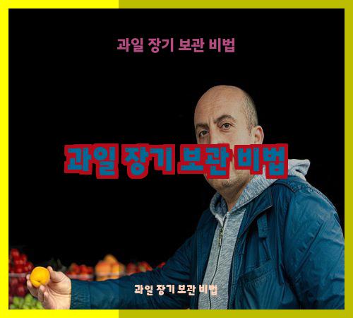 과일 장기 보관 비법