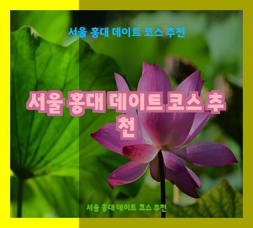 서울 홍대 데이트 코스 추천