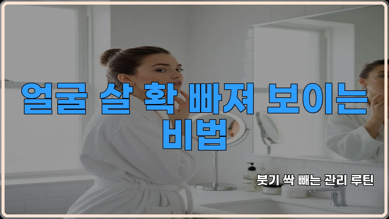얼굴붓기빼는법