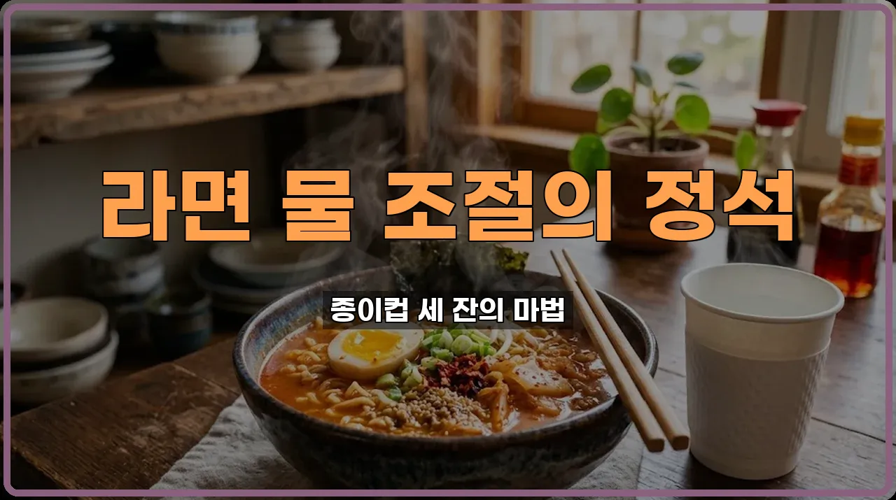 라면맛있게끓이는법