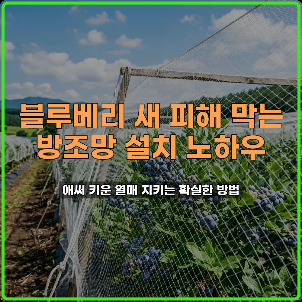 블루베리 직박구리 피해 방조망