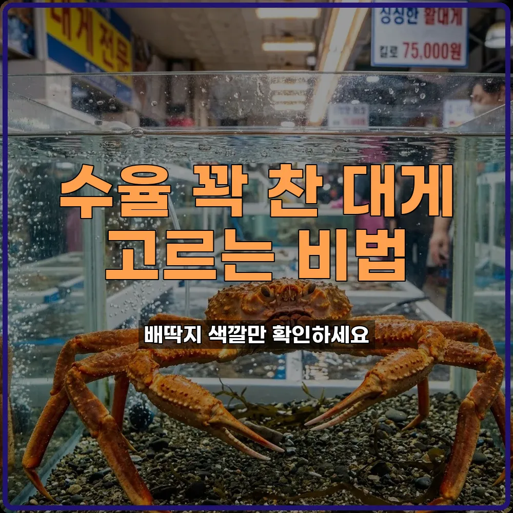 수율 꽉 찬 대게 고르는 법