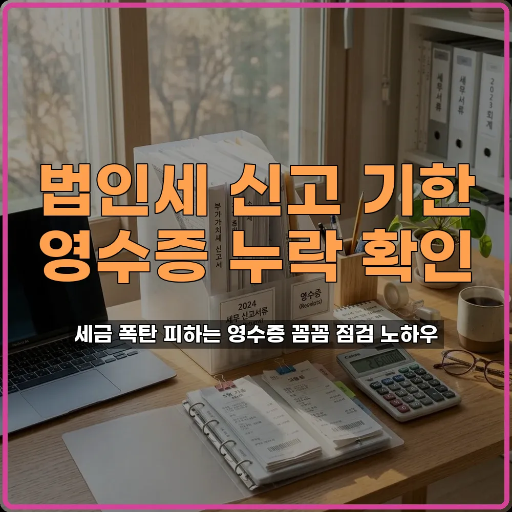 법인세 3월 신고 기한 신용카드 영수증 누락분 확인